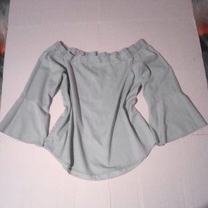 Calvin Klein Jeans Women's Off The Shoulder Bell Sleeve Blouse Size M Brand New